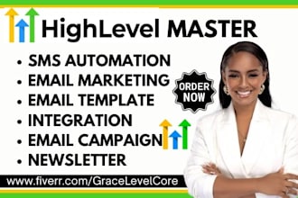 setup gohighlevel email sms automation email marketing website newsletter lead