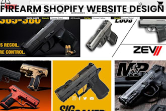 design firearm website ammunition website gun website firearm shopify store