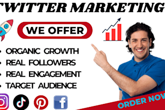 do organic x twitter marketing x promotion with real followers for fast growth