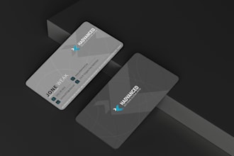 do professional and modern business card in just 3 hours with logo