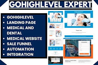 build gohighlevel credit repair website medical landing page funnel automation
