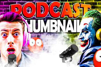 design professional podcast youtube thumbnail