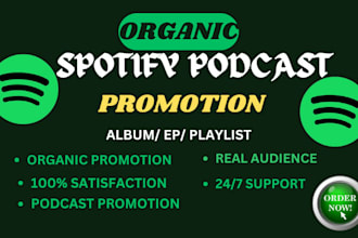 organic spotify apple podcast spotify music promotion spotify album promotion