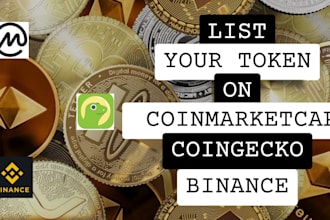 list your token or coin on top exchanging platforms cmc coingecko binance