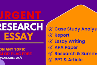 do essay writing, research and summary, assignment report
