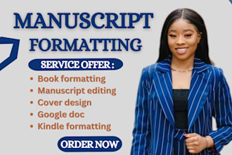 do manuscript formatting, book editing google doc for kindle ebook or print book
