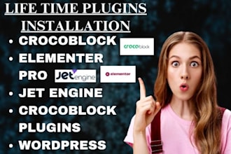 install lifetime license crocoblock elementor pro into your wordpress website