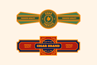 do an amazing unique cigar label and logo design