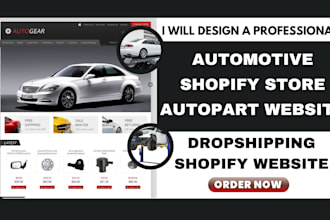 design auto part shopify store auto part dropshipping website automotive store