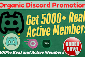 advertise, boost and grow your discord server, organic promotion to get members