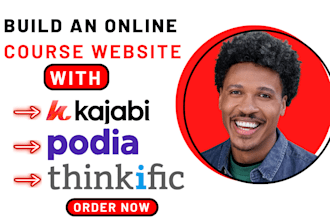 build a high converting online course website on podia, kajabi, thinkific