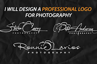 design a elegant logo for photography