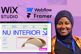design wix website on wix studio, redesign wix, webflow, responsive framer