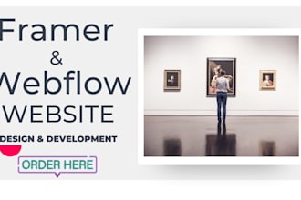 design a modern, responsive, and user friendly website using framer or webflow