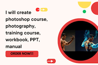 create photoshop course, photography, training course, workbook, PPT, manual