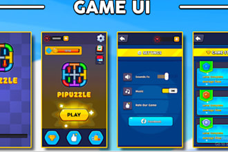 build unity 2d game development, IOS game, puzzle game, android game, game art