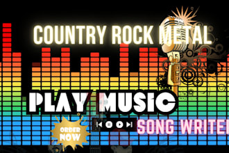 be your rock pop edm female song singer or country rock song  metal songwriter
