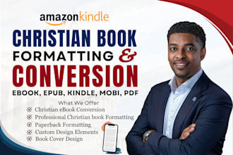 format and convert christian book for ebook kindle, epub, mobi pdf and paperback