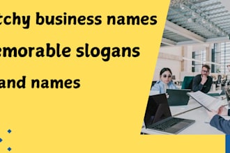 create catchy business names and interest slogans