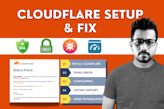 setup cloudflare SSL to any website or fix SSL, CDN errors