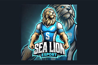 design modern sea lion mascot logo with unique concepts