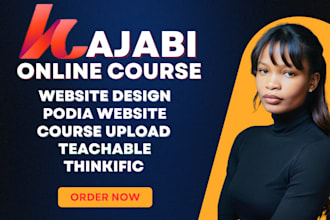 setup kajabi website, podia, teachable, thinkific online course website