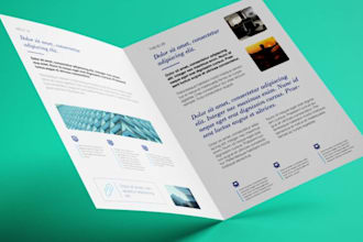 design business brochure, company profile, proposal, pitch deck, flyer