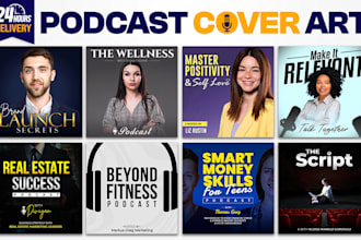 design professional podcast cover art or logo design