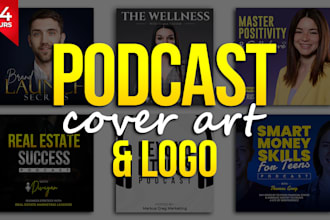 design professional podcast cover art or cover logo design