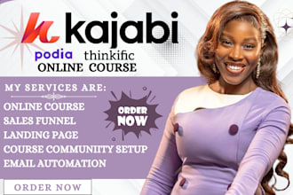 setup kajabi online course kajabi website design kajabi landing page thinkific