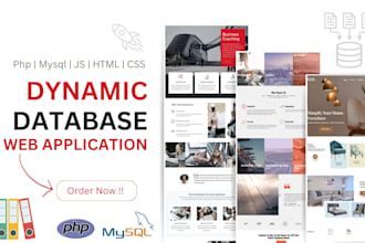 create javascript, php, mysql database web application
