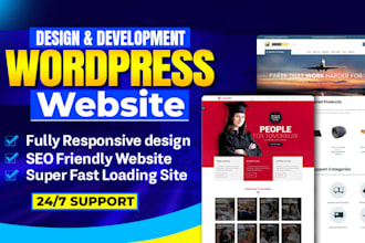 build responsive wordpress website design and development