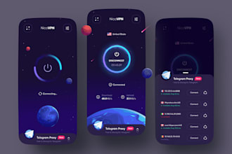create a multi protocol vpn app with flutter for both android and ios