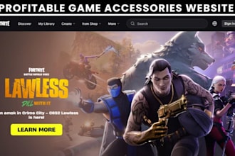build game accessories website game website game shopify store video game store