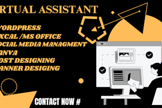 be your virtual assistant for multi skilled data entry ms office wordpress