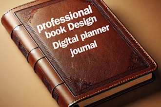 design journal digital planner book cover design layout kdp planner notebook