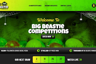 build raffle website giveaway website competition website for raffle business