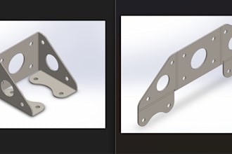 do sheet metal cad design, dxf files, and manufacturing drawings in solidworks