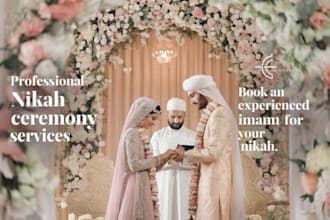 be your certified imam for your online imam nikah, good witness and certificate