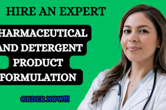be your formulation chemist for cosmetics, detergents, pharmaceutical