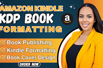 do book layout design, kindle book formatting and publishing for amazon kdp