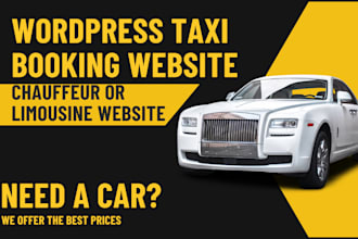make professional responsive car rental booking website chauffeur website