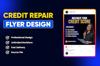 design credit repair and tax flyer