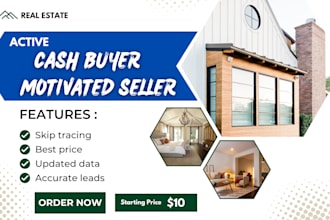 do active cash buyer and motivated seller leads with skip tracing