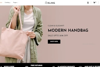 design profitable bag shopify handbag store backpack website purse wallet store