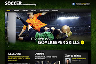 design football soccer academy website, basketball website, volleyball website