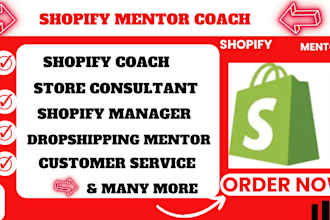 be your shopify dropshipping mentor coach and consultant