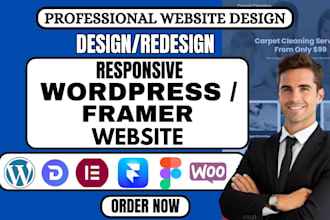 redesign design build revamp clone wordpress website design framer website SEO