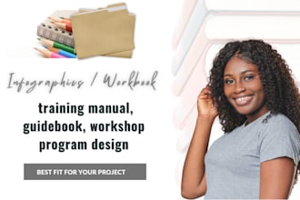 create infographics, workbook, training manual, guide, workshop program design