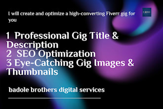 create professional fiverr gig and thumbnail , video